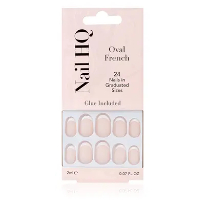 Nail HQ Oval French umělé nehty 24 ks