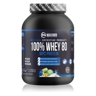 Maxxwin 100% Whey 80 Protein syrovátkový protein v prášku příchuť Pistachio 2200 g