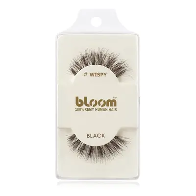 Bloom Natural nalepovací řasy z přírodních vlasů (Wispy, Black) 1 cm