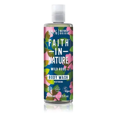 Faith In Nature Wild Rose přírodní sprchový gel pro obnovu kožní bariéry 400 ml