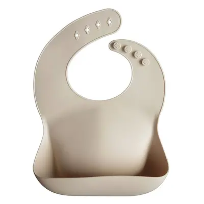 Mushie Silicone Baby Bib bryndák Shifting Sand 1 ks