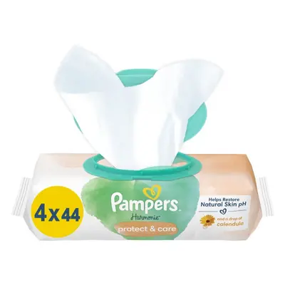 Pampers Harmonie Protect&Care vlhčené čisticí ubrousky pro děti s měsíčkem lékařským 176 ks