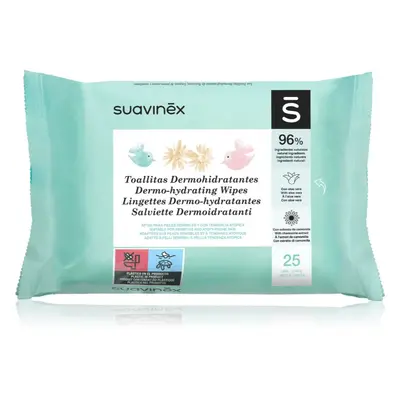 Suavinex Baby Dermo-hydrating Wipes vlhčené ubrousky na obličej a tělo 25 ks