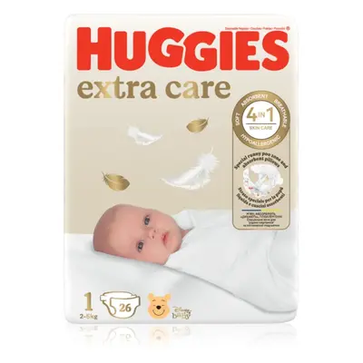 Huggies Extra Care Size 1 jednorázové pleny 2-5 kg 26 ks