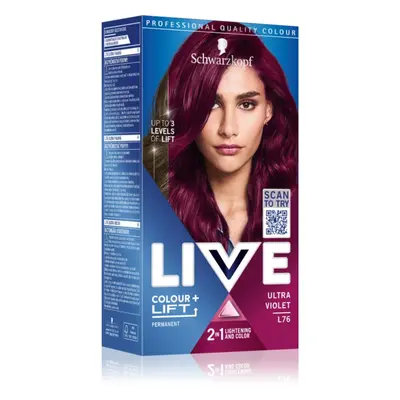 Schwarzkopf LIVE Colour + Lift permanentní barva na vlasy odstín L76 Ultra Violet 1 ks