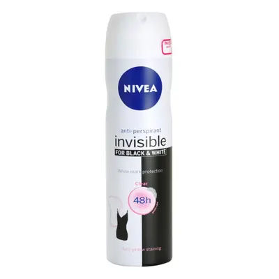 NIVEA Invisible Black & White Clear antiperspirant ve spreji pro ženy 150 ml