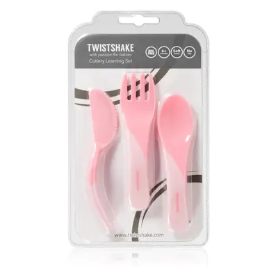 Twistshake Learn Cutlery příbor Pink 6 m+ 3 ks