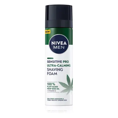 Nivea Men Sensitive Hemp pěna na holení s konopným olejem 200 ml