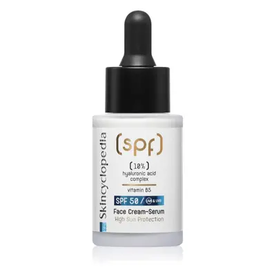 Skincyclopedia 10% Hyaluronic Acid Complex + Vitamin B5 krémové sérum SPF 50 30 ml