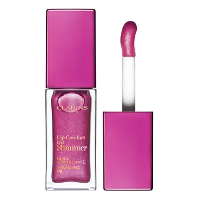 Clarins Lip Comfort Oil Shimmer olej na rty odstín 03 Funky Raspberry 7 ml