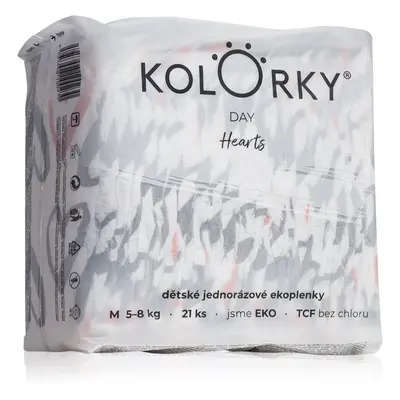 Kolorky Day Hearts jednorázové EKO pleny velikost M 5-8 Kg 21 ks