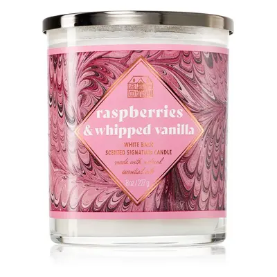 Bath & Body Works Raspberries & Whipped Vanilla vonná svíčka 227 g