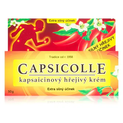 Capsicolle Capsaicin cream hřejivý krém se zesíleným účinkem na unavené svaly a klouby 50 g