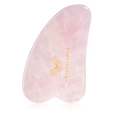 Crystallove Rose Quartz Gua Sha masážní pomůcka 1 ks