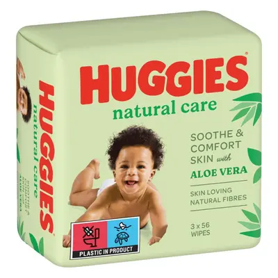 Huggies Natural Care čisticí ubrousky 3x56 ks