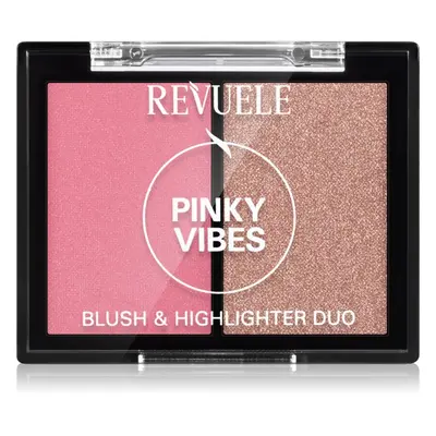 Revuele Blush & Highlighter Duo tvářenka s rozjasňovačem odstín Pinky Vibes 8 g