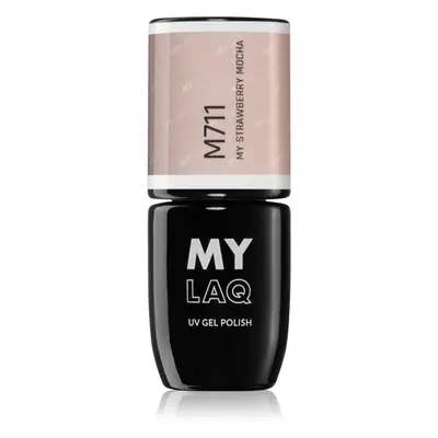 MYLAQ UV Gel Polish gelový lak na nehty odstín My Strawberry Mocha 5 ml