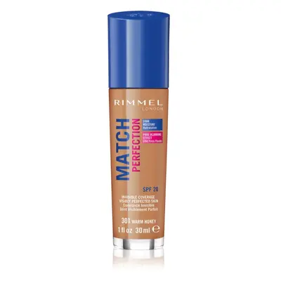 Rimmel Match Perfection tekutý make-up SPF 20 odstín 301 Warm Honey 30 ml