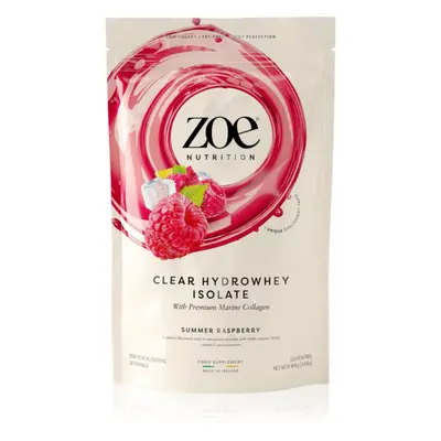 ZOE Clear Hydrowhey Isolate syrovátkový izolát s kolagenem příchuť Summer Raspberry 454 g