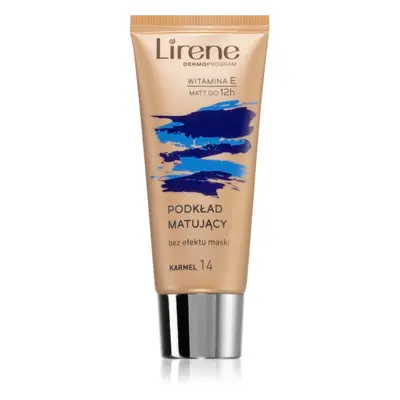 Lirene Nature Matte matující fluidní make-up pro dlouhotrvající efekt odstín 14 Caramel 30 ml