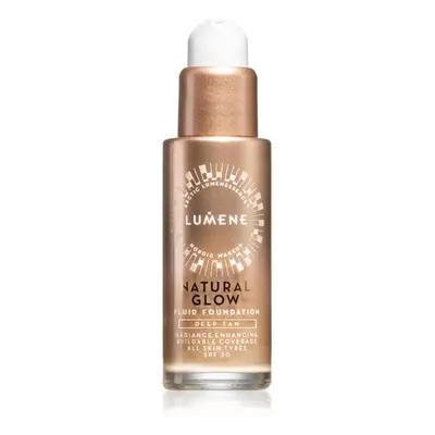 Lumene Natural Glow rozjasňující make-up pro přirozený vzhled SPF 20 odstín 5 Deep Tan 30 ml