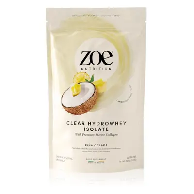 ZOE Clear Hydrowhey Isolate syrovátkový izolát s kolagenem příchuť Piña Colada 454 g