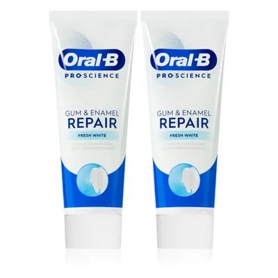 Oral B Gum & Enamel Repair Fresh White zubní pasta pro svěží dech 2x75 ml