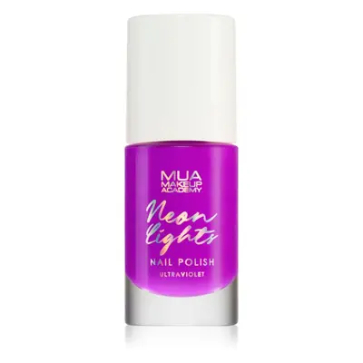 MUA Makeup Academy Neon Lights neonový lak na nehty odstín Ultraviolet 8 ml