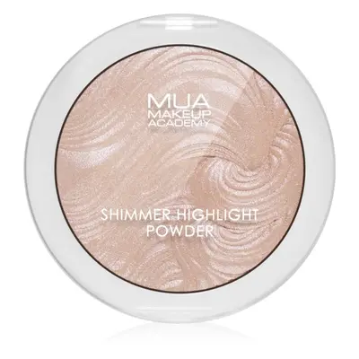 MUA Makeup Academy Shimmer kompaktní pudrový rozjasňovač odstín Pink Shimmer 8 g