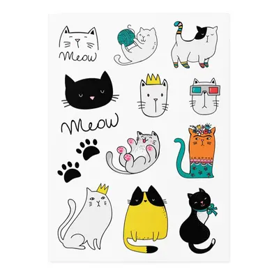 TATTonMe Temporary Tattoos Cats tetování pro děti voděodolné 1 ks