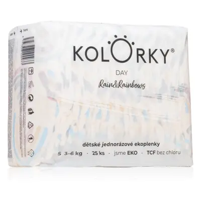 Kolorky Day Rain&Rainbow jednorázové EKO pleny velikost S 3-6 Kg 25 ks