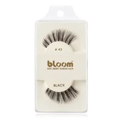 Bloom Natural nalepovací řasy z přírodních vlasů No. 43 (Black) 1 cm