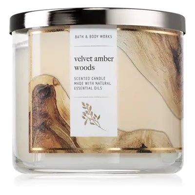 Bath & Body Works Velvet Amber Woods vonná svíčka 411 g