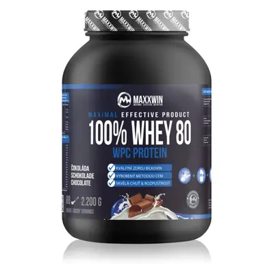 Maxxwin 100% Whey 80 Protein syrovátkový protein v prášku příchuť Chocolate 2200 g