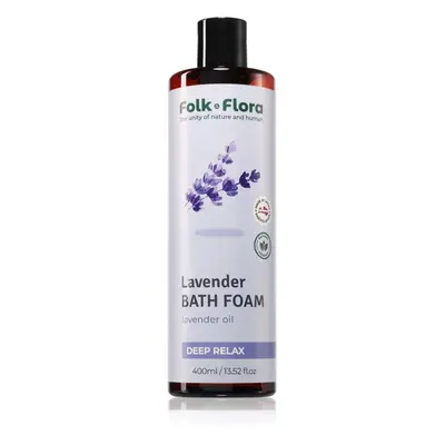 Folk & Flora Lavender pěna do koupele se zklidňujícím účinkem 400 ml