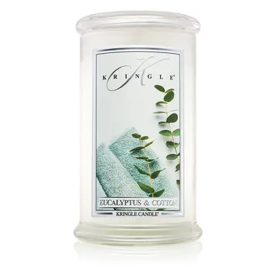 Kringle Candle Eucalyptus & Cotton vonná svíčka 624 g