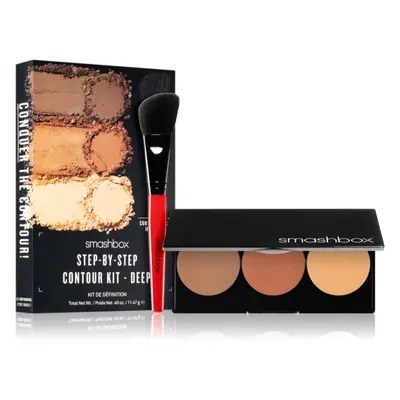 Smashbox Step By Step Contour Kit konturovací paletka se štětečkem odstín Medium/Dark 11.47 g