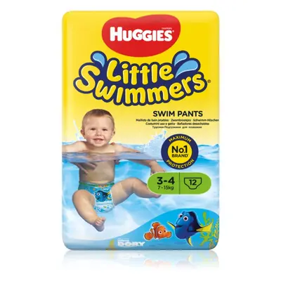 Huggies Little Swimmers 3-4 jednorázové plenkové plavky 7-15 kg 12 ks