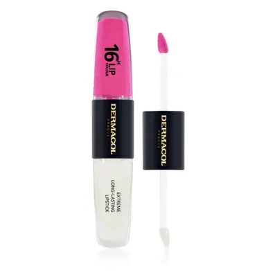 Dermacol 16H Lip Colour dlouhotrvající rtěnka a lesk na rty odstín 18 Cotton Candy 2x4 ml