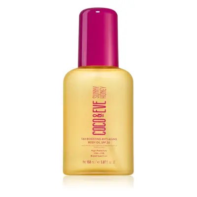 Coco & Eve Sunny Honey Tan Boosting Anti-Aging Body Oil SPF 30 ochranný olej urychlující opalová