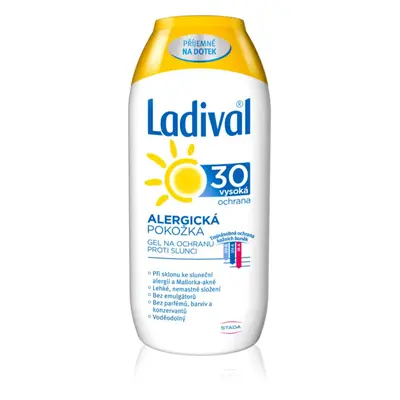 Ladival Alergická pokožka ochranný krémový gel na opalování proti sluneční alergii SPF 30 200 ml