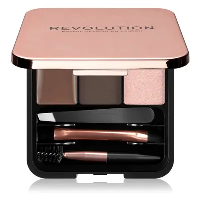 Makeup Revolution Brow Sculpt Kit sada pro dokonalé obočí odstín Dark 2.2 g