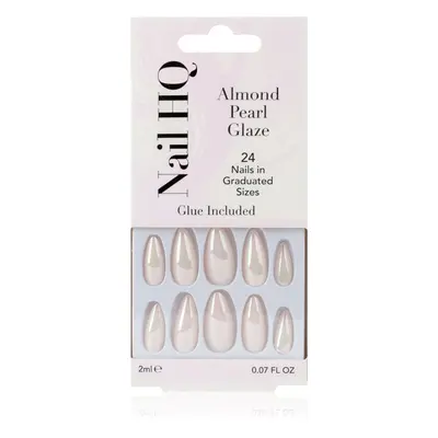 Nail HQ Almond umělé nehty Pearl Glaze 24 ks