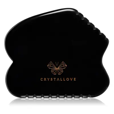 Crystallove Black Obsidian Contour Gua Sha masážní pomůcka 1 ks