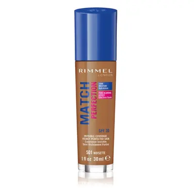 Rimmel Match Perfection tekutý make-up SPF 20 odstín 501 Noisette 30 ml