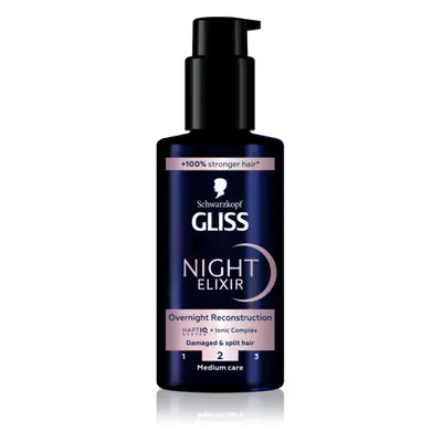 Schwarzkopf Gliss Night Elixir bezoplachový elixír na roztřepené konečky vlasů 100 ml