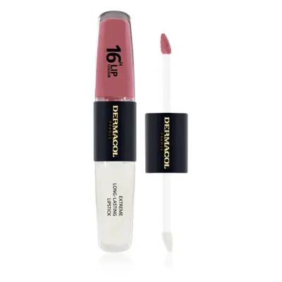 Dermacol 16H Lip Colour dlouhotrvající rtěnka a lesk na rty odstín 33 Viva Glam 2x4 ml