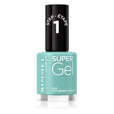 Rimmel Super Gel gelový lak na nehty bez užití UV/LED lampy odstín 093 Peppermint Promise 12 ml