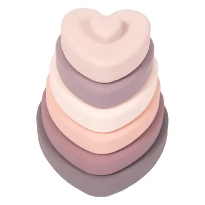 Bo Jungle B-Silicone Stacking Hearts skládací věž 1 ks