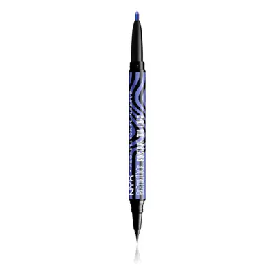 NYX Professional Makeup Beetlejuice Pinstripe Duo Liner oční linky 2 v 1 odstín 02 Purple Chrome